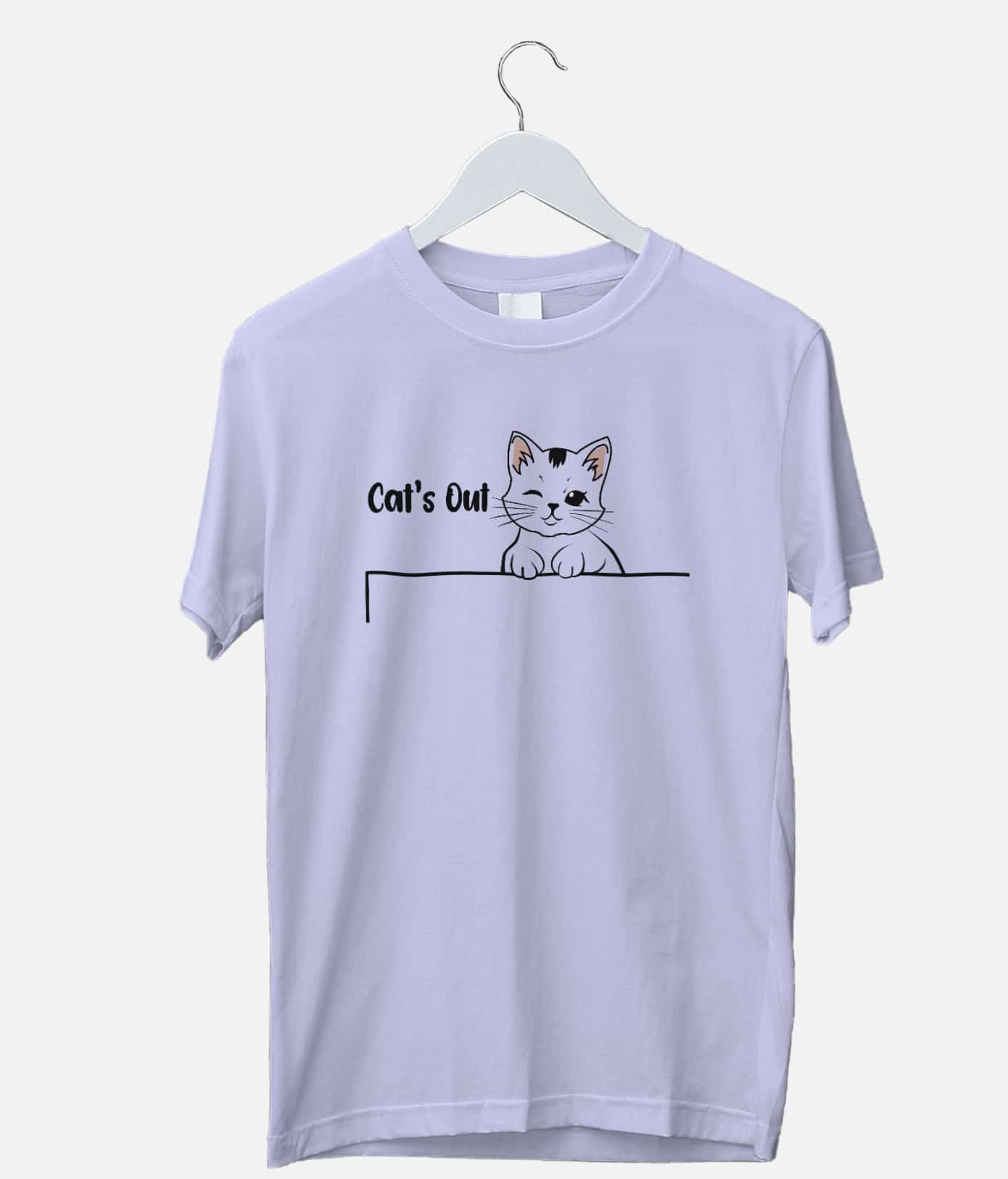 Lavender cats out tee