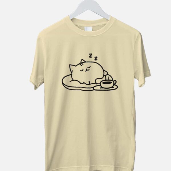 Lazy cat half sleevewomen’s tee