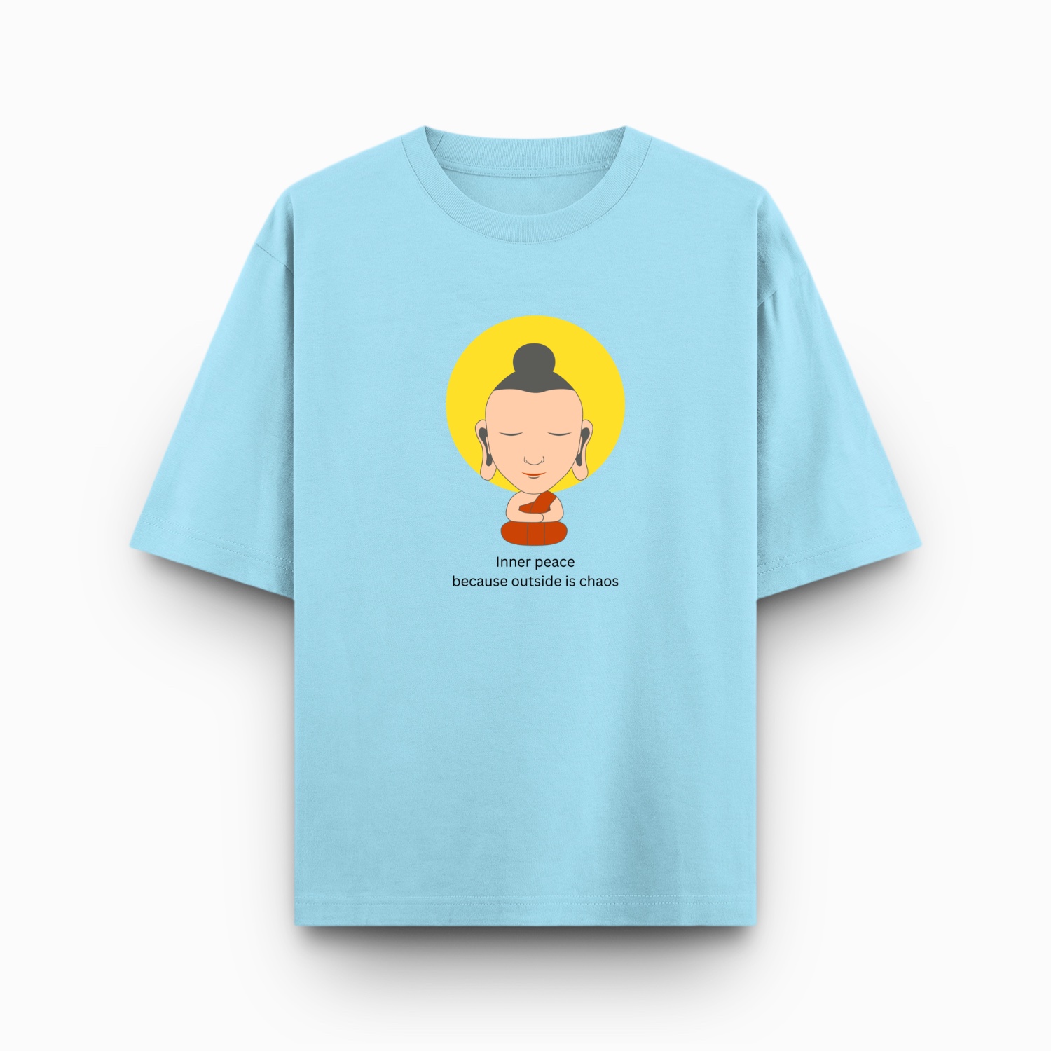 Cute buddha inner peace Baby blue