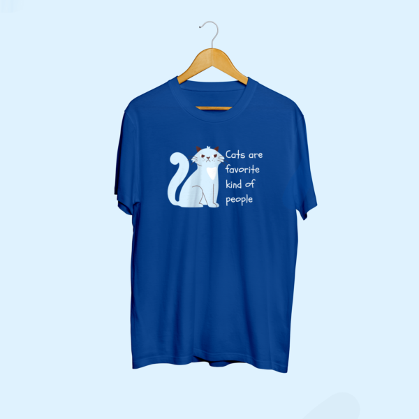 Cats are favorite kind of people half sleeve T-shirt