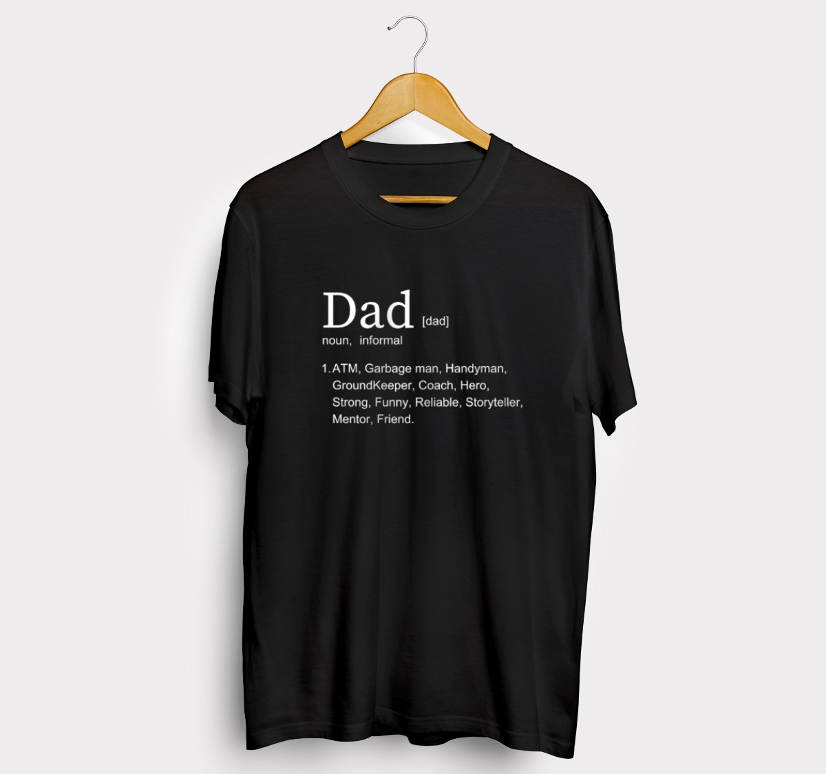 Dad meaning fun black tee