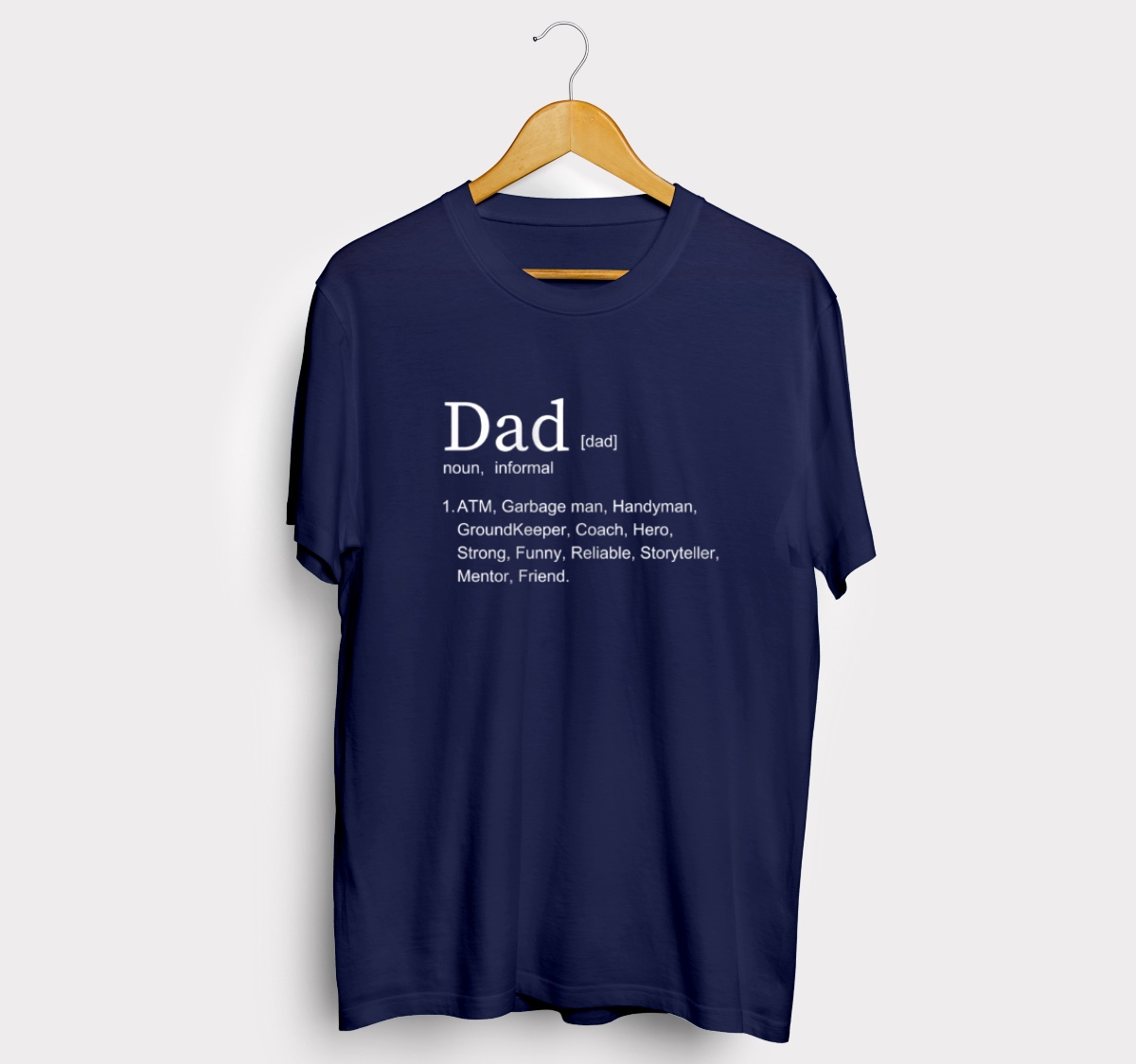 Dad meaning fun navy blue tee