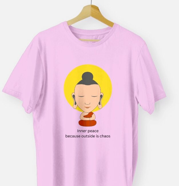 Cute Buddha Meditating Oversized T-shirt