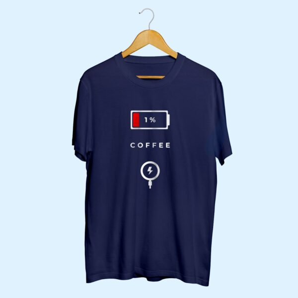 Coffee drain half sleeve T-shirt