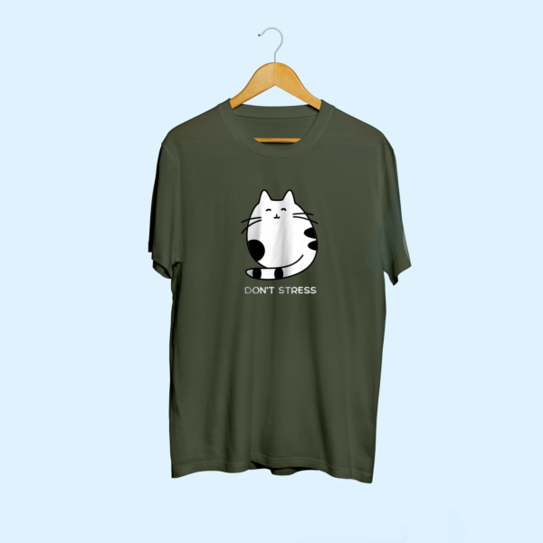 Don’t stress cat half sleeve T-shirt