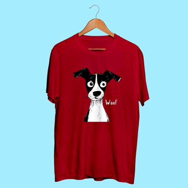 Woof weird look half sleeve T-shirt