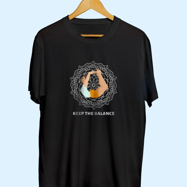 Yoga chakra Keep the balance half sleeve t-shirt