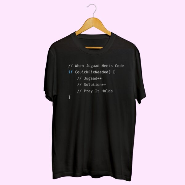 Jugaad programmer half sleeve T-shirt