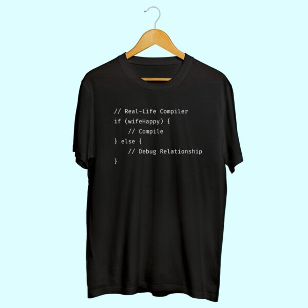 Real Life Compiler Round Neck T-shirt