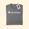 Heather_T-shirt Apple developer black