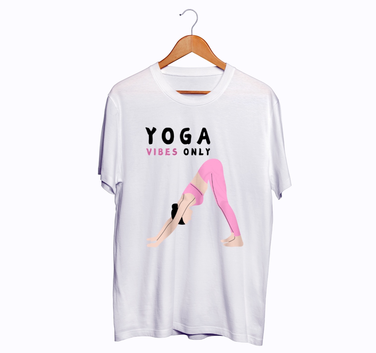 Yoga vibes only white