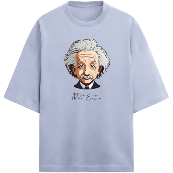 Albert Einstein Signature Heavy Gauge Oversize T-Shirt