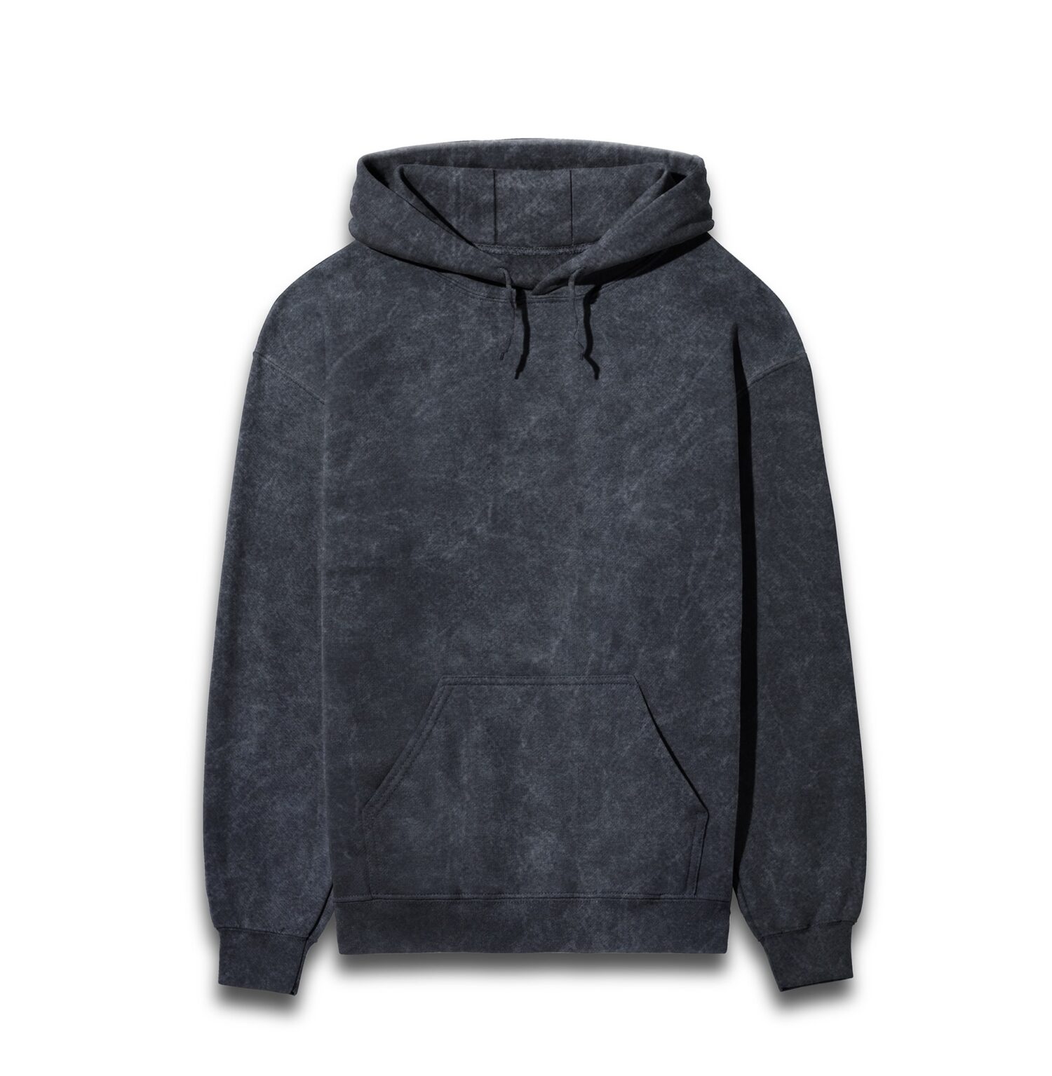 Acid wash hoodie navy blue -min