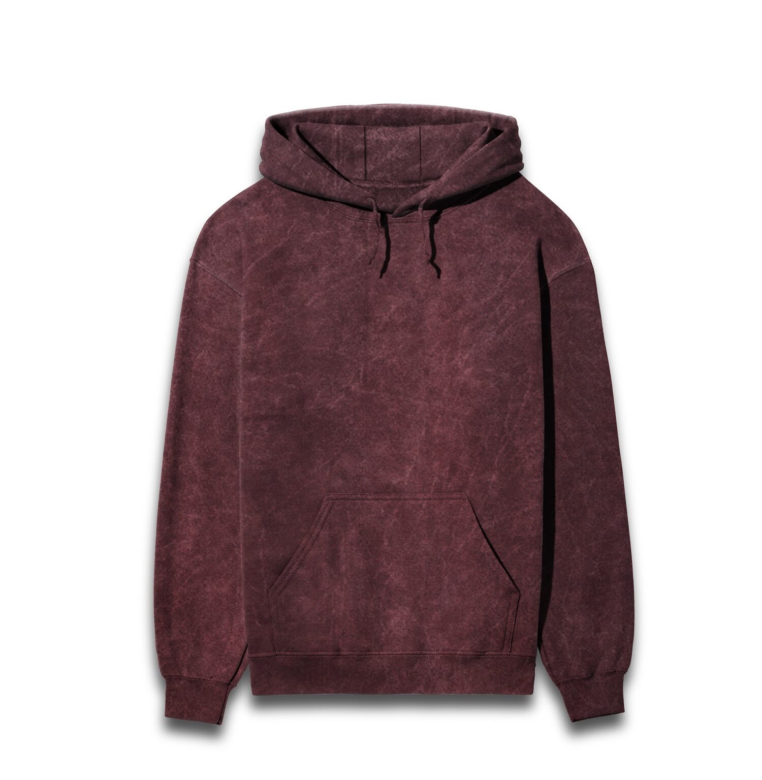 Maroon acid wash hooded-min