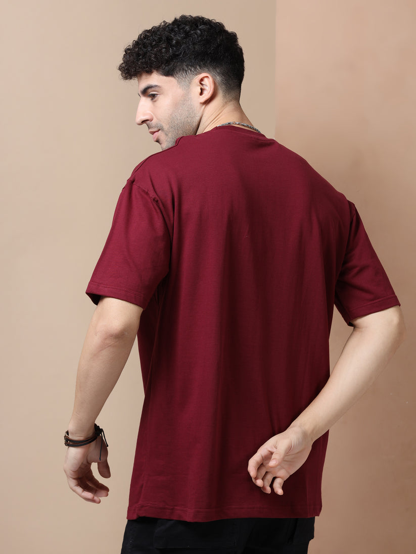 Maroon oversize 3