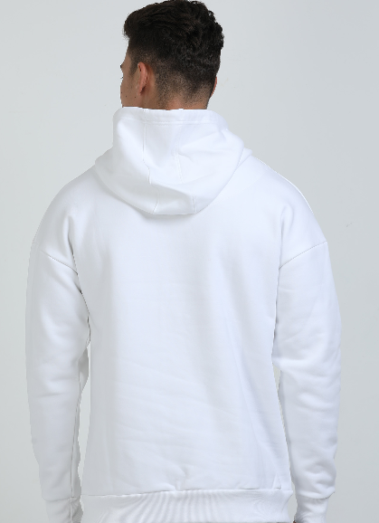 white Oversize hoodie back