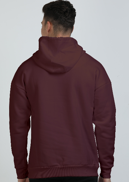 Oversize Hoodie back maroon