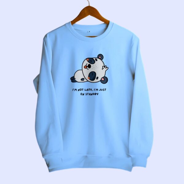 Sweatshirt_ baby blue lazy