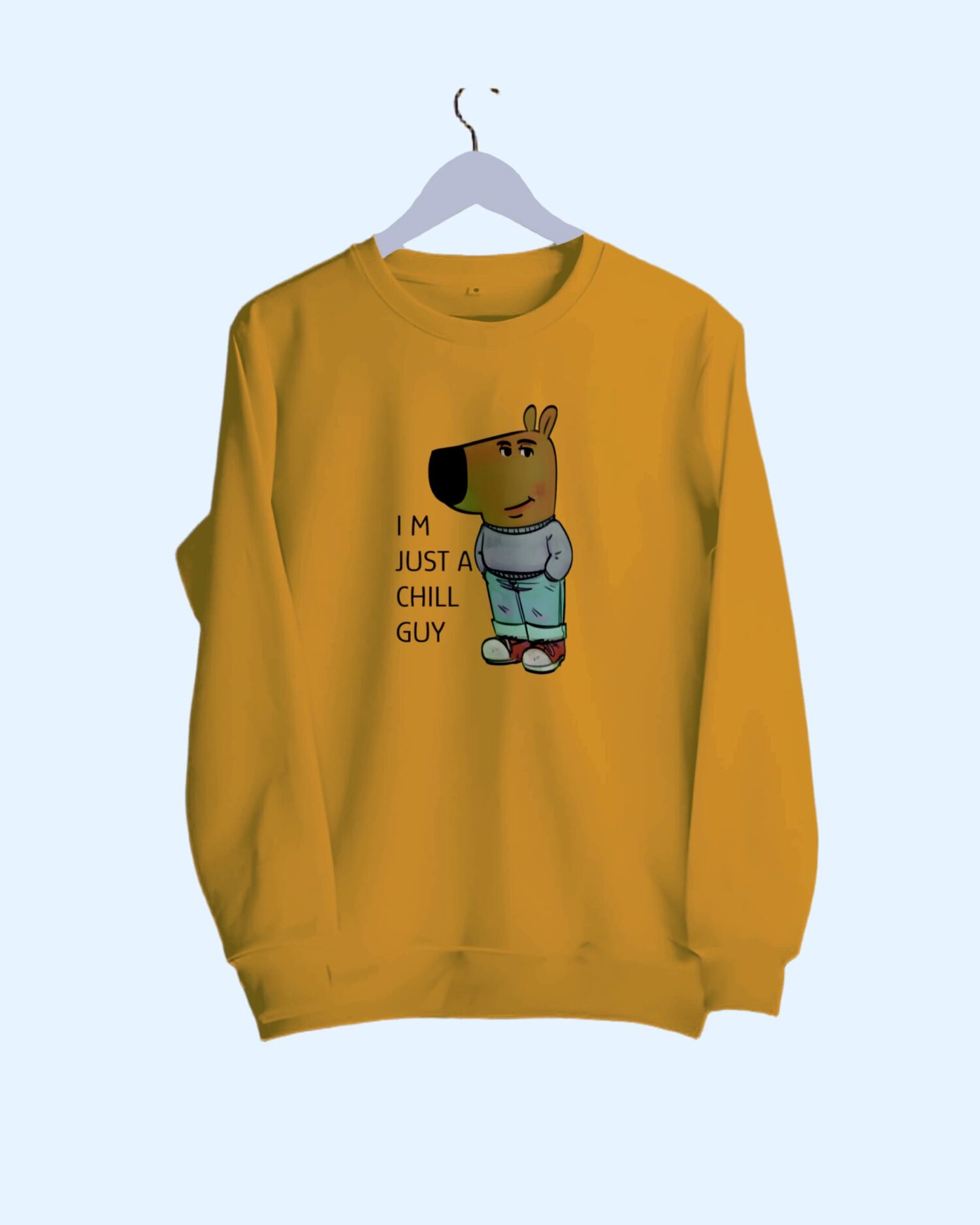 Sweatshirt_ clip guy mustard -min