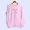 Sweatshirt_ pink cat sit