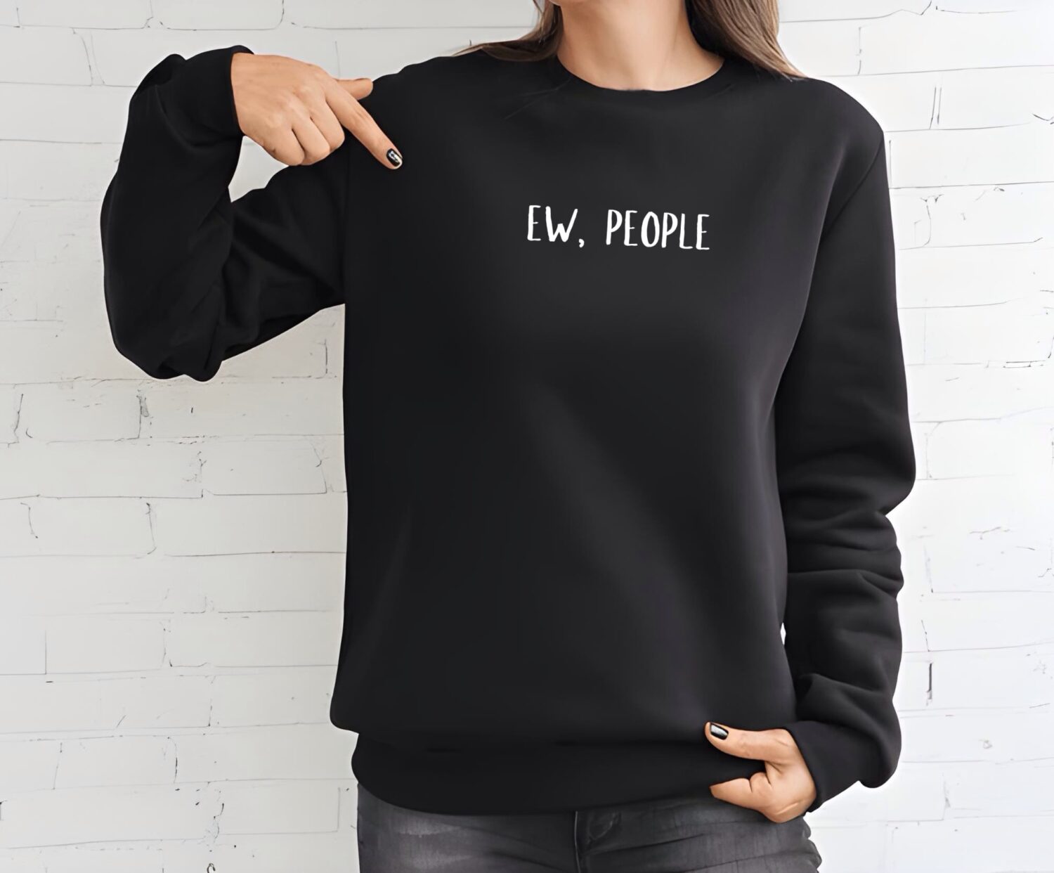 Sweatshirt_black Ew people -min