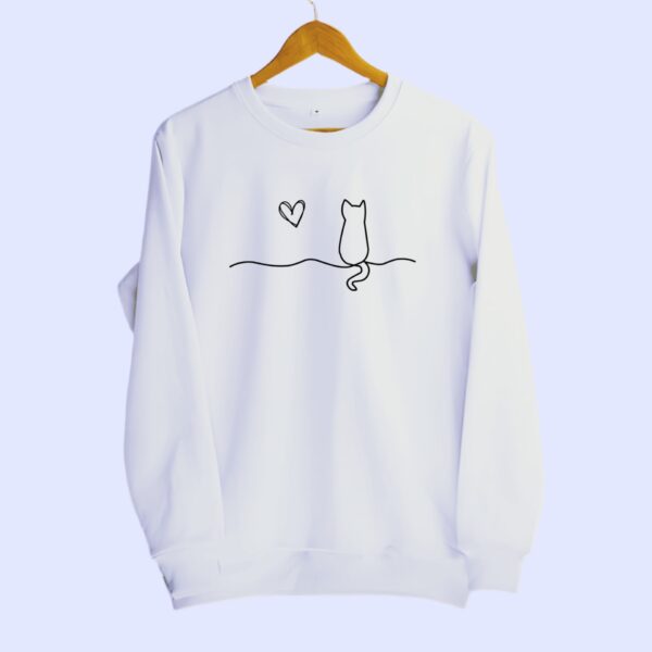 Sweatshirt_cat sit white