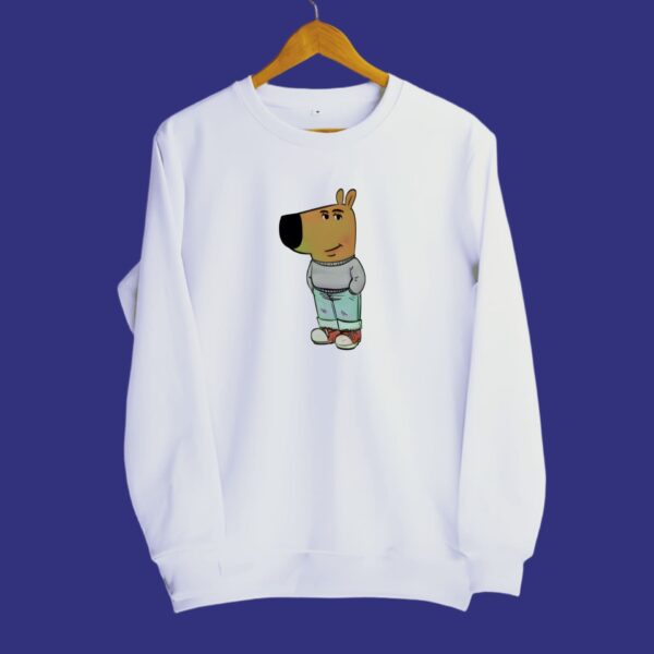 Sweatshirt_chill guy only white -min