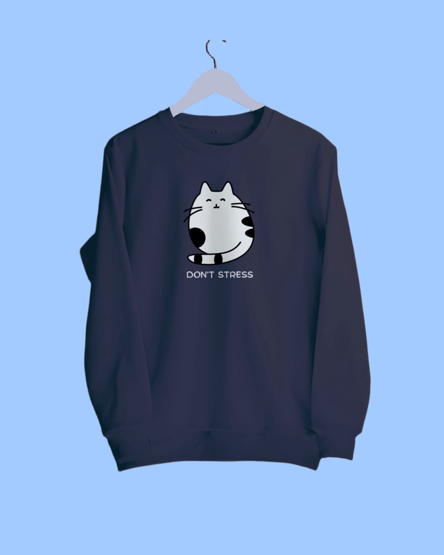 Sweatshirt_navy blue no stress-min