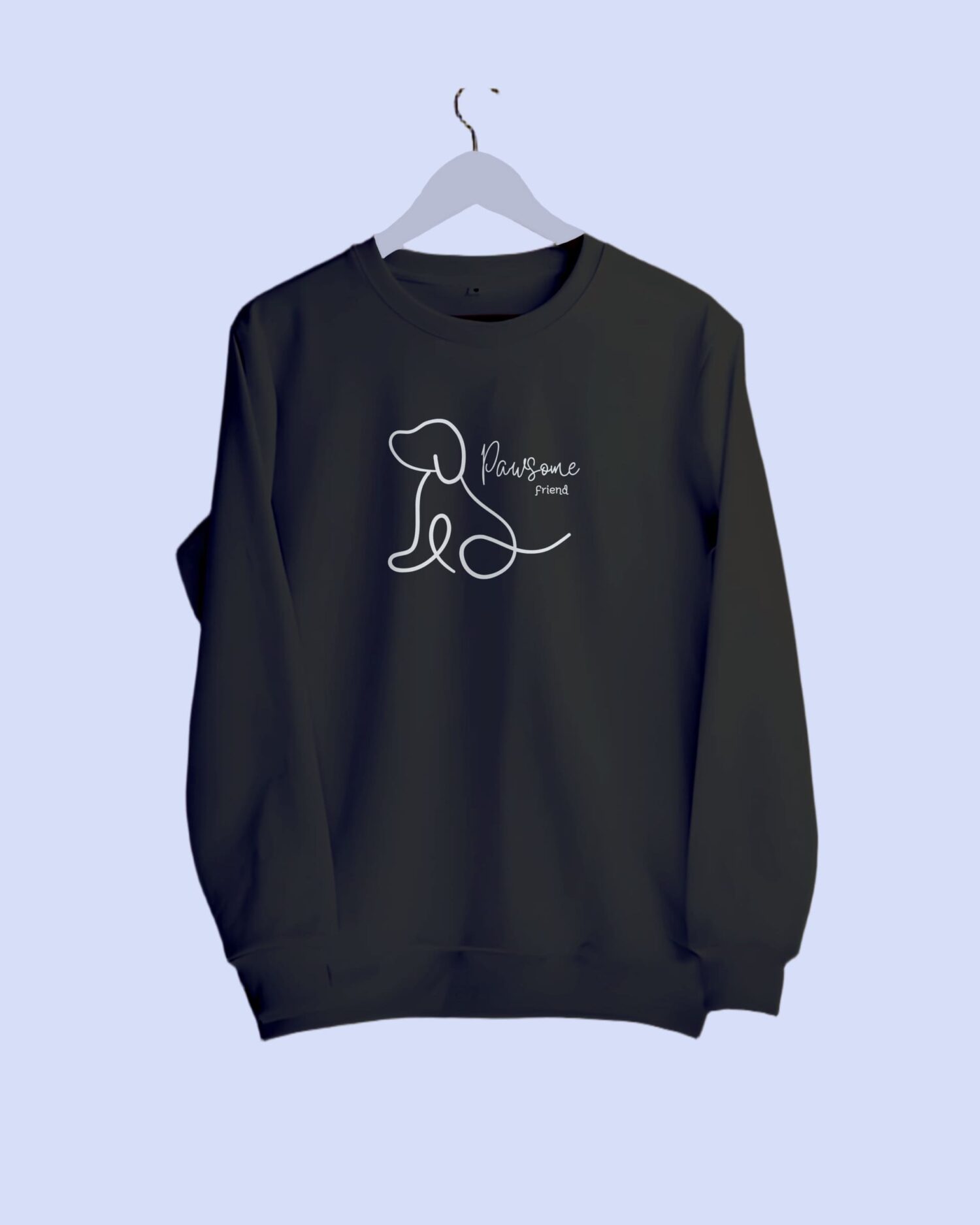 Sweatshirt_pawsome black-min