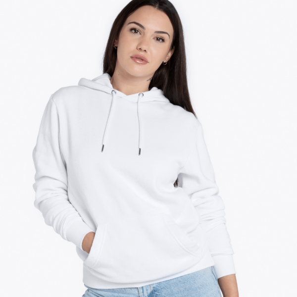 White oversize t-shirt hooded-min