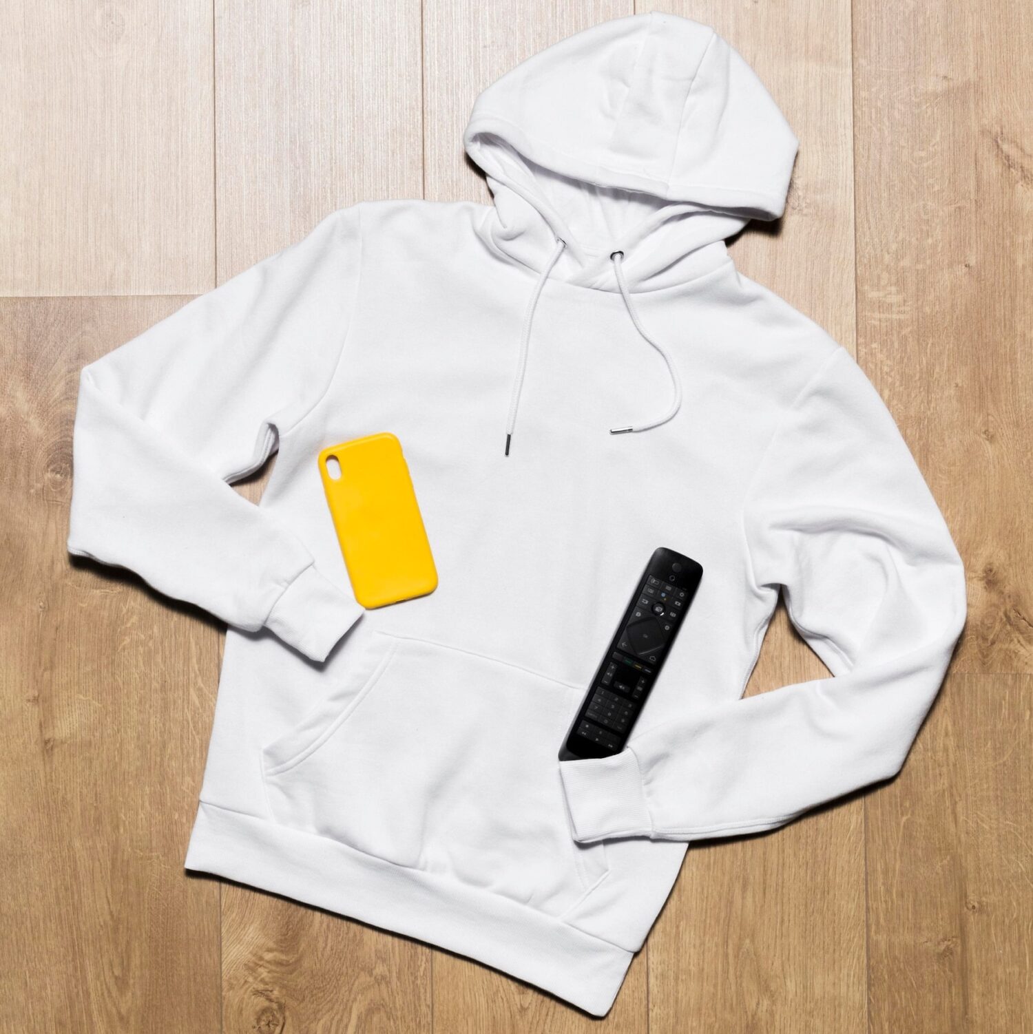 white-hoodie-with-remote