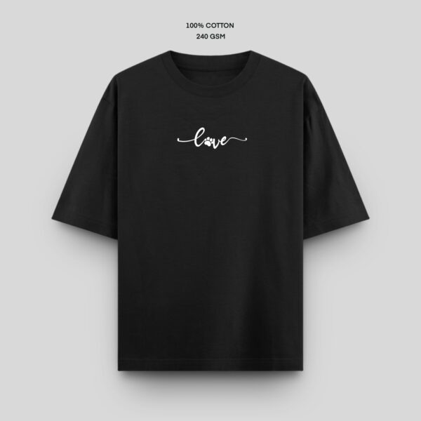 Oversize fit love black