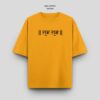 Oversize tee Ram Ram golden yellow