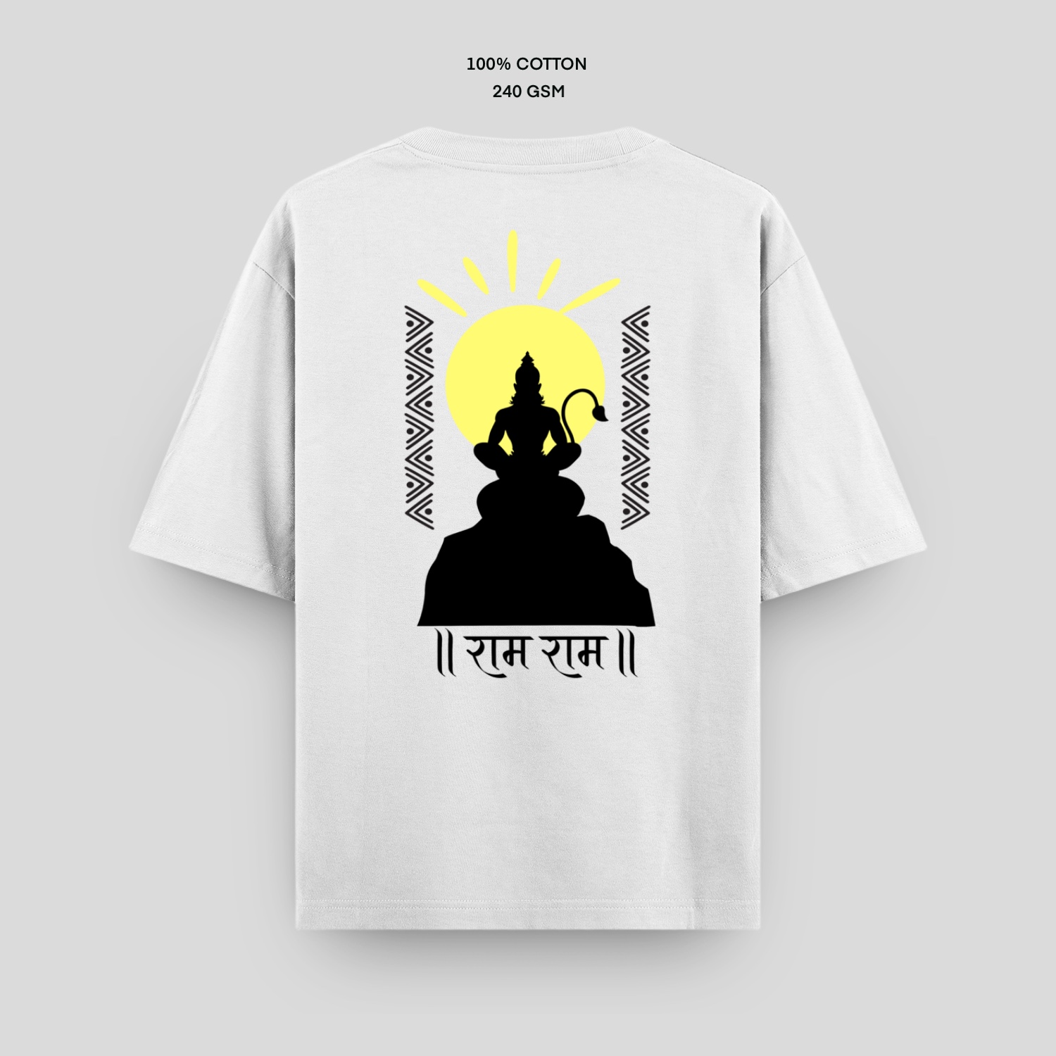 Oversized tee hanuman white